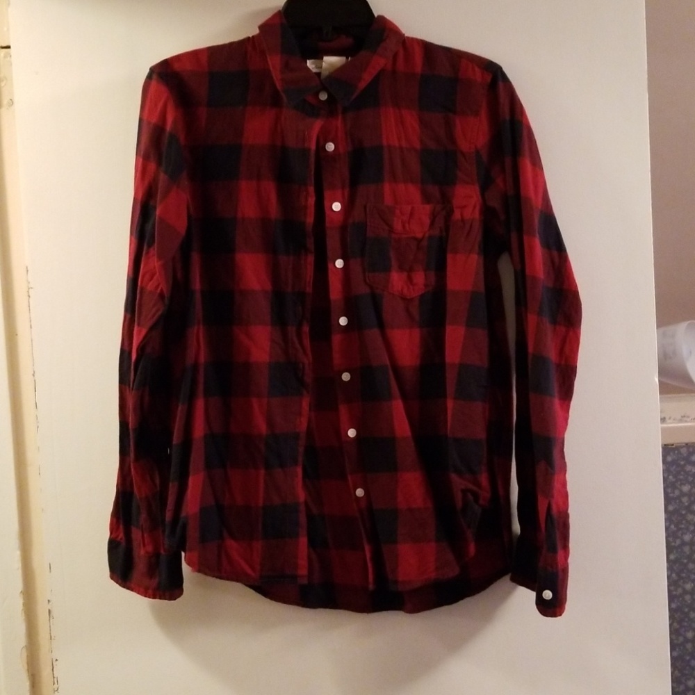 Plaid button down shirt